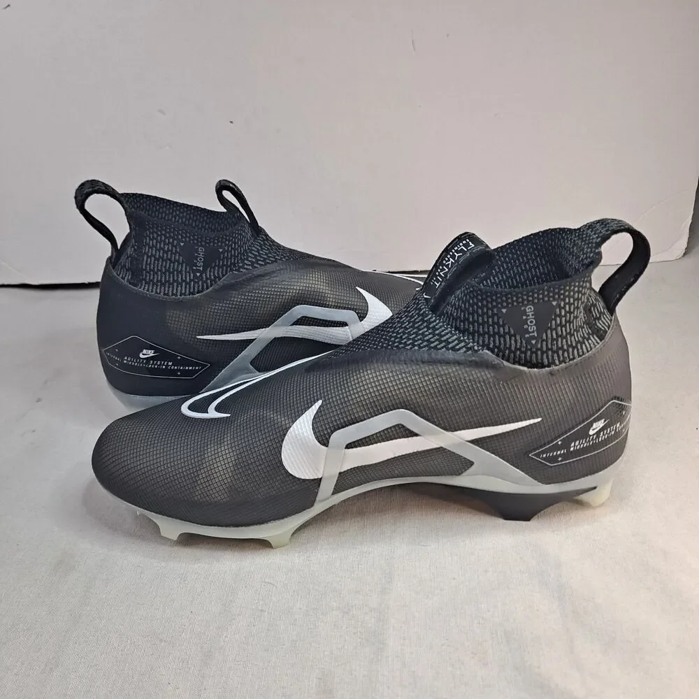 Nike Men's Size 12W Alpha Menace Elite 3 Flyknit Football Cleats Black Iron Grey